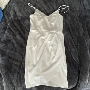 Lulus white satin dress